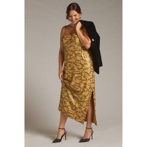 Anthropologie Sequined Slip Midi Dress